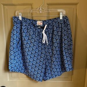 J. Crew Blue Floral Swim Trunks Men’s XL